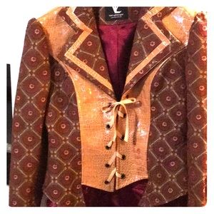 Von Lancelot designer corset Jacket with tails!